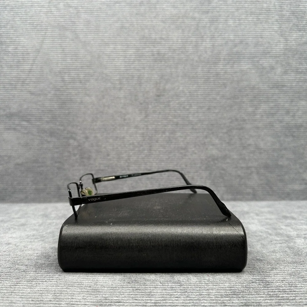 Vogue VO 3493 352 Black Metal Rectangular Y2K Eyeglasses Frames 52-18-135 Vtg